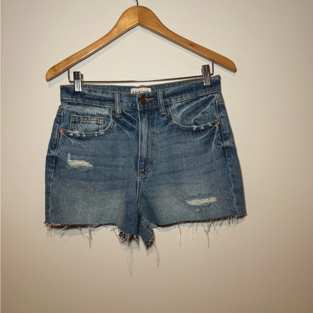 Sneak Peek Distressed Blue Jean Shorts NWOT